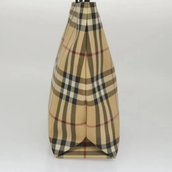 BURBERRY Nova Check Tote Bag PVC Beige Auth 104293 - Picture 6 of 16